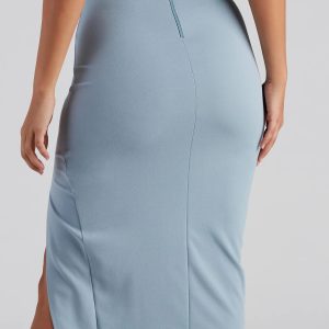 Zadie Formal High-Slit Midi Dress - Image 4