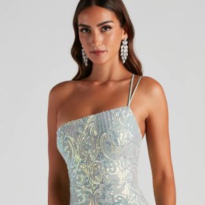 Karla Sequin Iridescent Bodycon Party Dress - Image 8