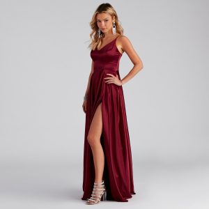 Juliet Formal High Slit Dress - Image 9