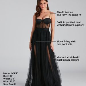 Cintra Mesh Tulle Bustier Gown - Image 6
