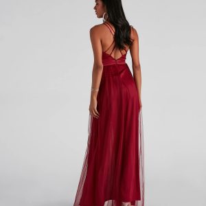 Haisley Formal Tulle And Satin Dress - Image 2