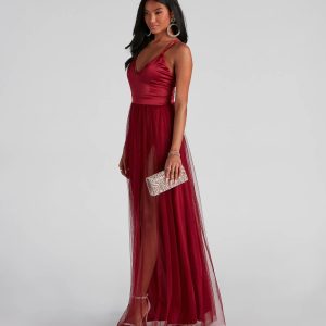 Haisley Formal Tulle And Satin Dress - Image 3
