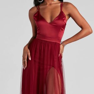 Haisley Formal Tulle And Satin Dress - Image 4