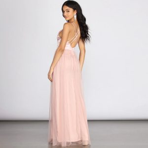 Haisley Formal Tulle And Satin Dress - Image 15