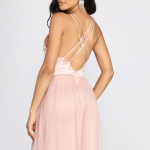 Haisley Formal Tulle And Satin Dress - Image 18