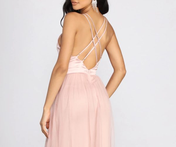 Haisley Formal Tulle And Satin Dress