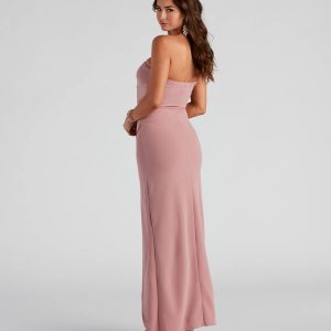 Iris One-Shoulder Crepe Dress - Image 20