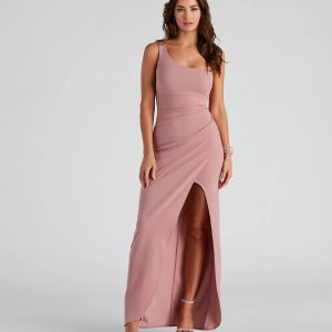 Iris One-Shoulder Crepe Dress - Image 22
