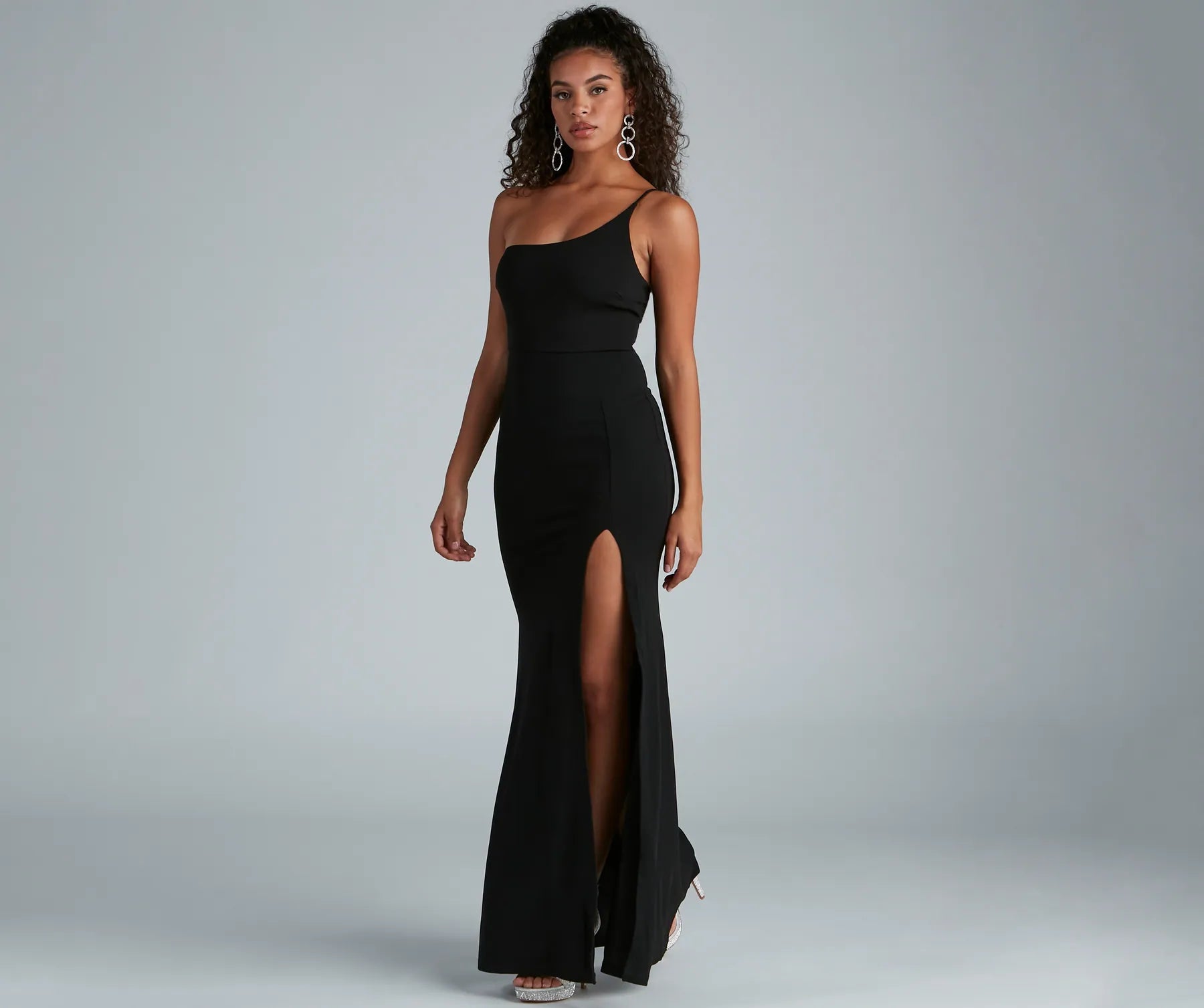 Fiona Formal One-Shoulder High Slit Dress - Image 5
