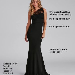 Dakota Formal One-Shoulder Swiss Dot Dress - Image 10