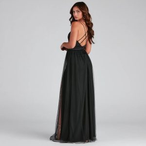 Haisley Formal Tulle And Satin Dress - Image 7