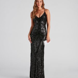 Lila Formal Open-Back Sequin Mermaid Dress - Image 11