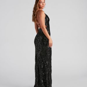 Lila Formal Open-Back Sequin Mermaid Dress - Image 14
