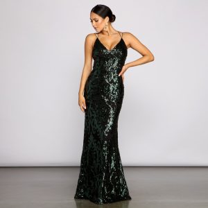 Lila Formal Open-Back Sequin Mermaid Dress - Image 7