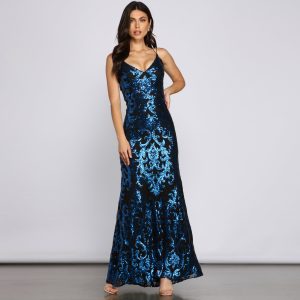 Lila Formal Open-Back Sequin Mermaid Dress - Image 27