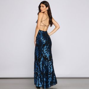 Lila Formal Open-Back Sequin Mermaid Dress - Image 28