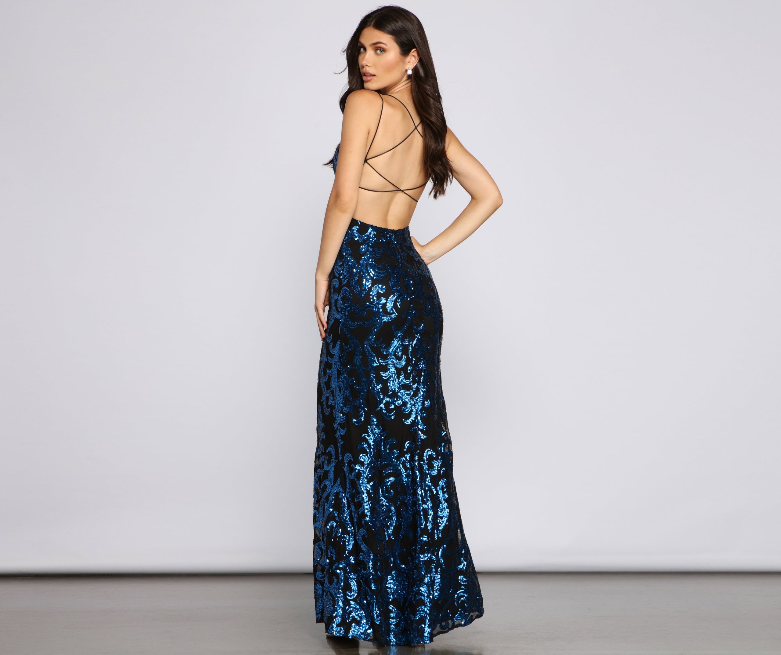 Lila Formal Open-Back Sequin Mermaid Dress - Image 28