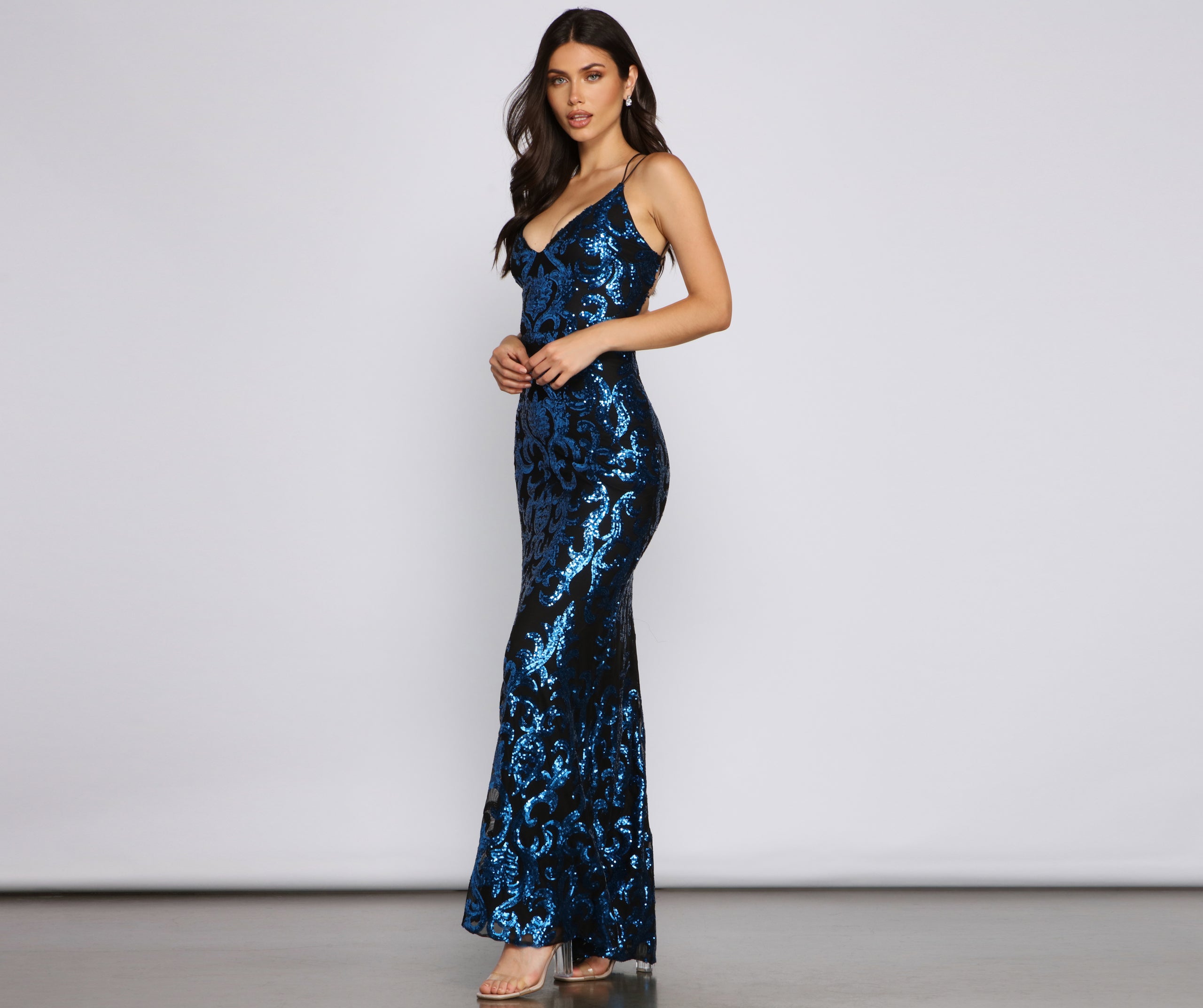Lila Formal Open-Back Sequin Mermaid Dress - Image 29