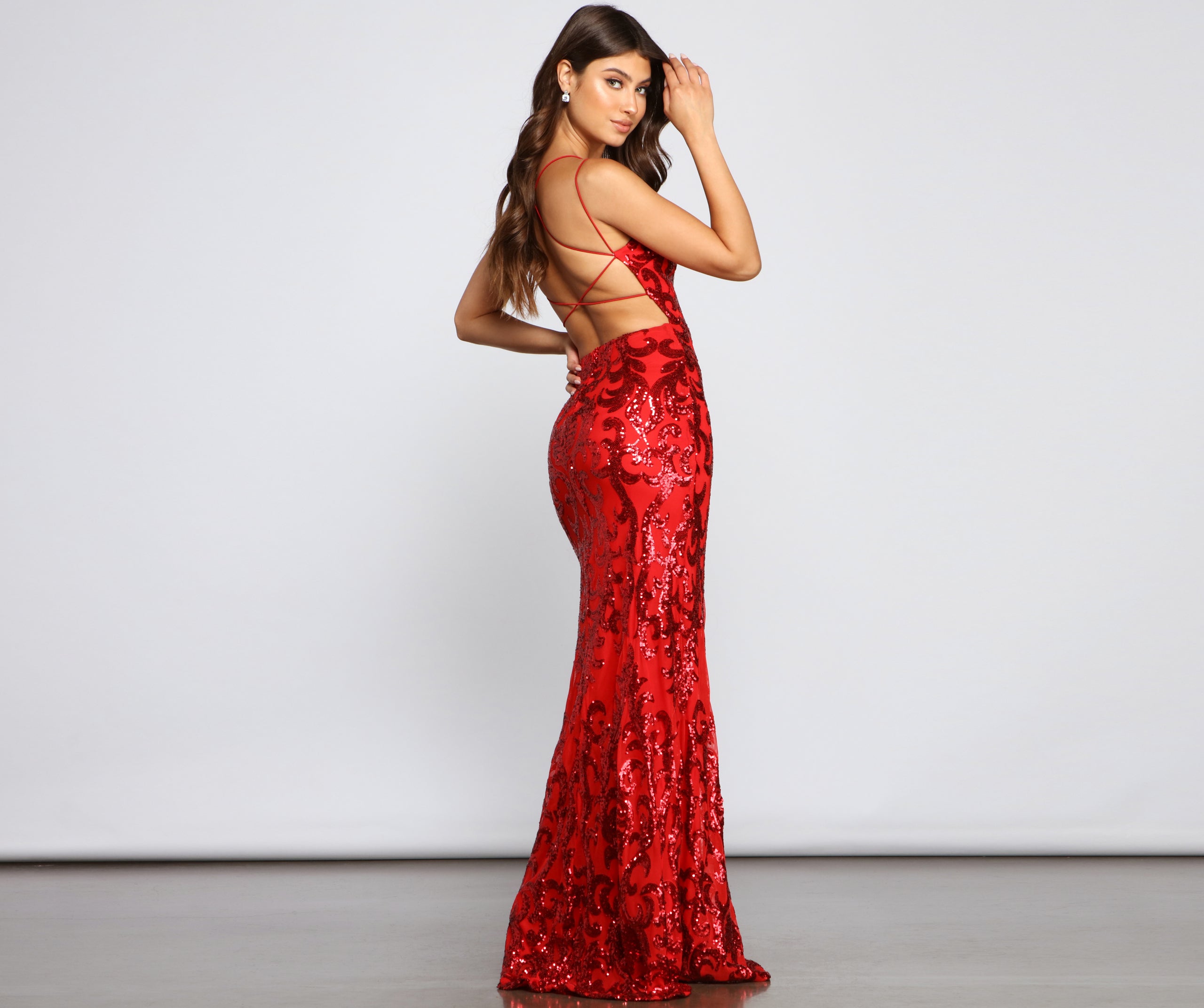 Lila Formal Open-Back Sequin Mermaid Dress - Image 17