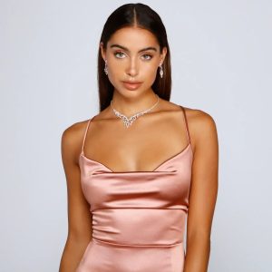 Bristol Formal Satin Lace-Up Dress - Image 18