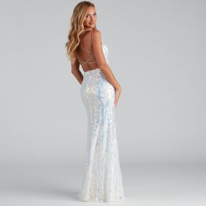 Lila Formal Open-Back Sequin Mermaid Dress - Image 32