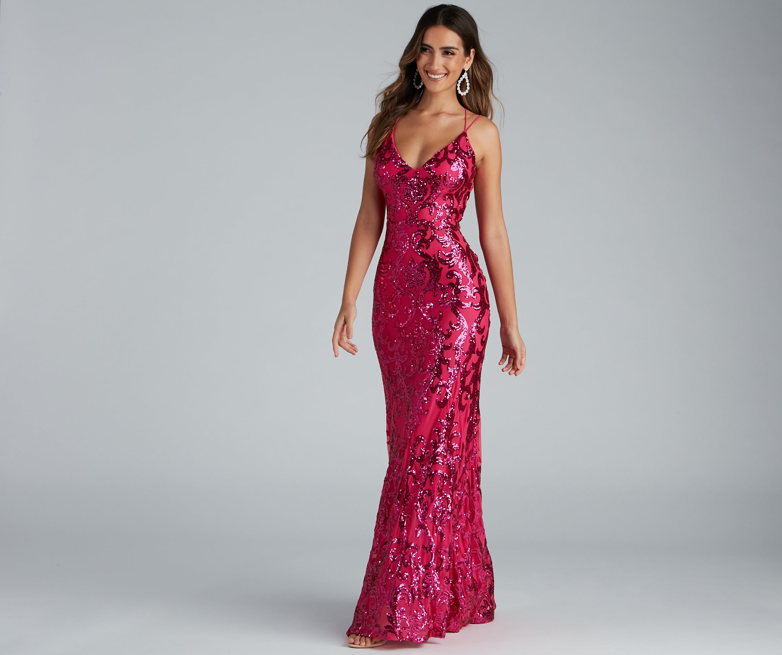 Lila Formal Open-Back Sequin Mermaid Dress - Image 5