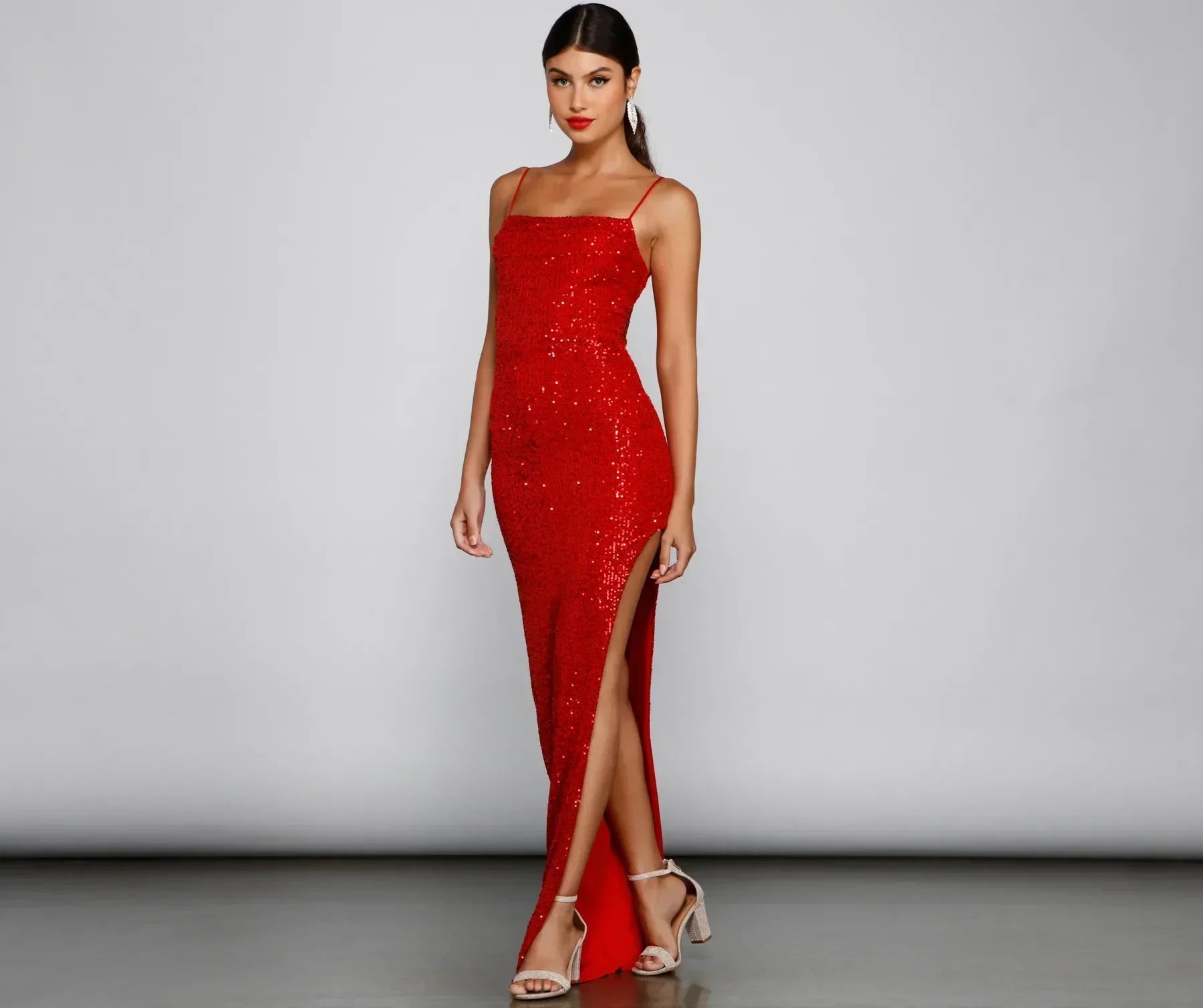 Fatima Sequin Cowl Neck Bodycon Formal Dress - Image 5