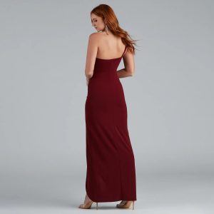 Iris One-Shoulder Crepe Dress - Image 11