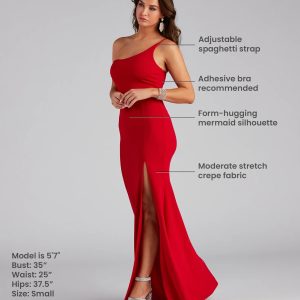 Fiona Formal One-Shoulder High Slit Dress - Image 11