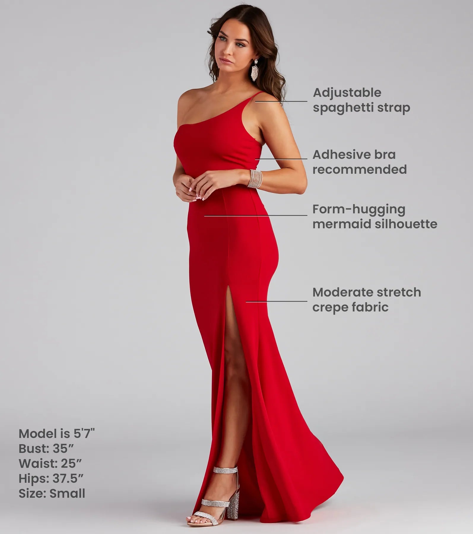 Fiona Formal One-Shoulder High Slit Dress - Image 11
