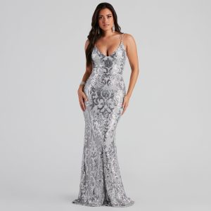 Lila Formal Open-Back Sequin Mermaid Dress - Image 36