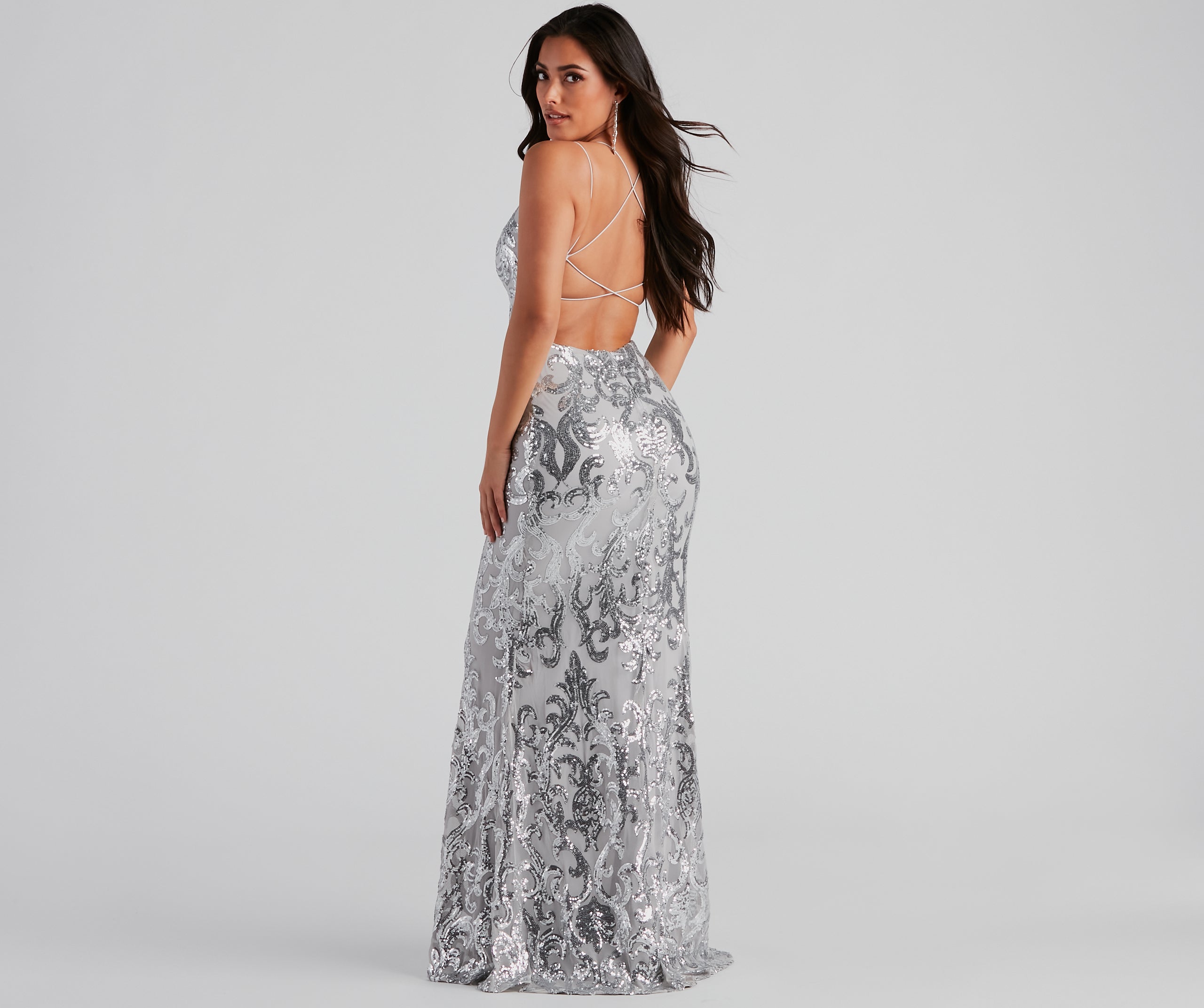 Lila Formal Open-Back Sequin Mermaid Dress - Image 37