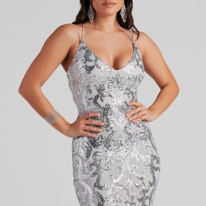 Lila Formal Open-Back Sequin Mermaid Dress - Image 39