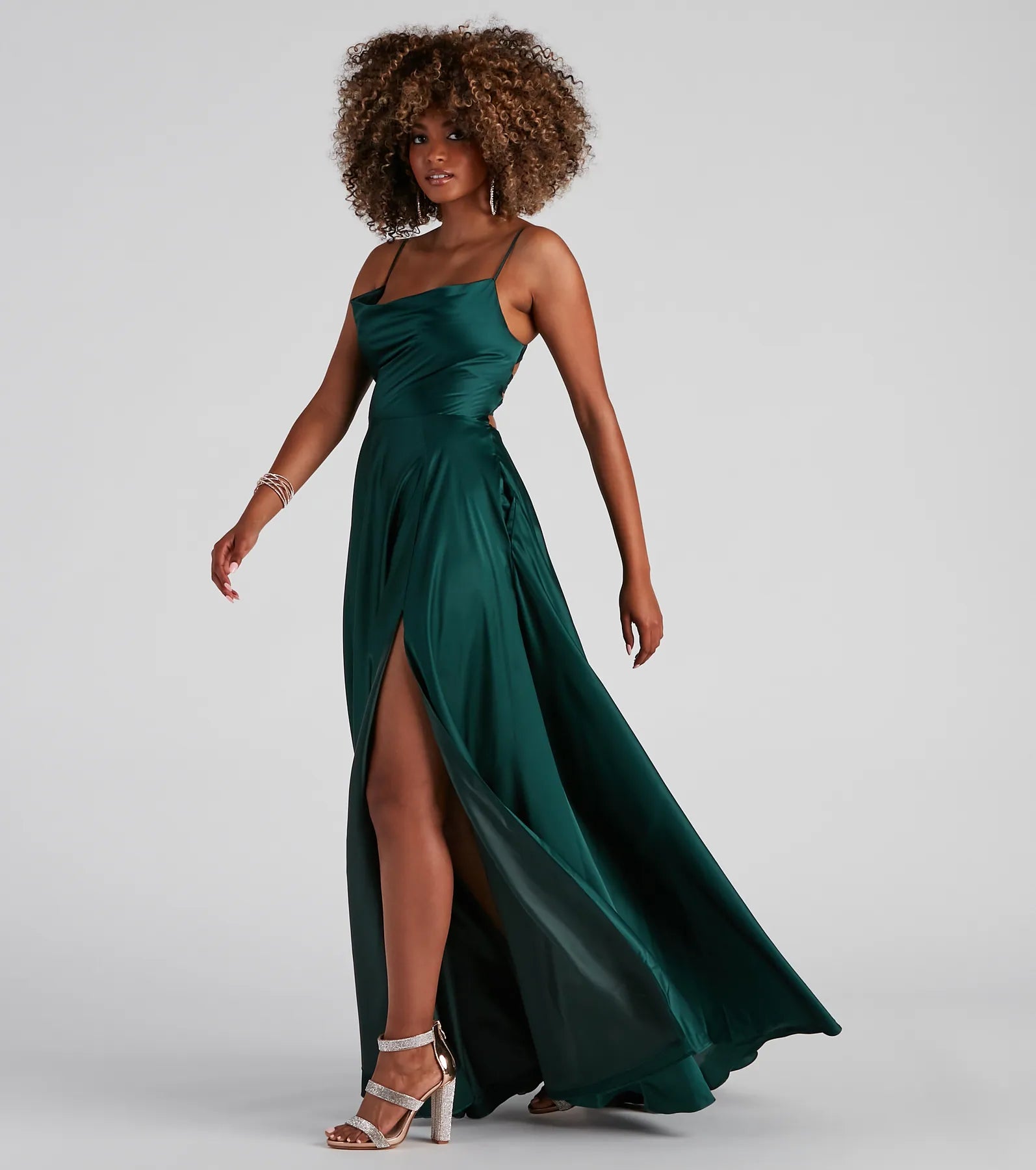 Winslow Formal Satin Lace-Up Dress - Image 12