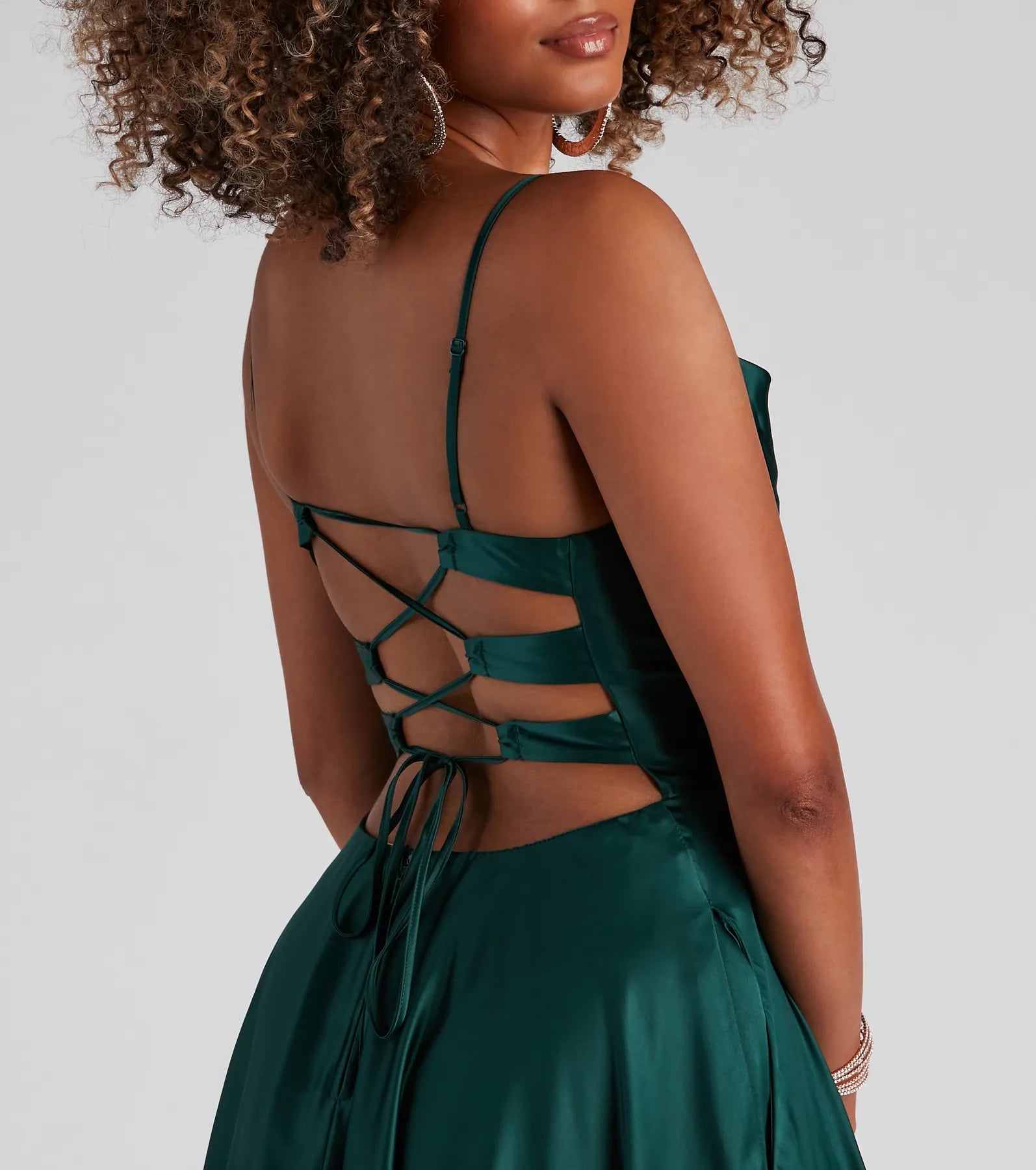 Winslow Formal Satin Lace-Up Dress - Image 13