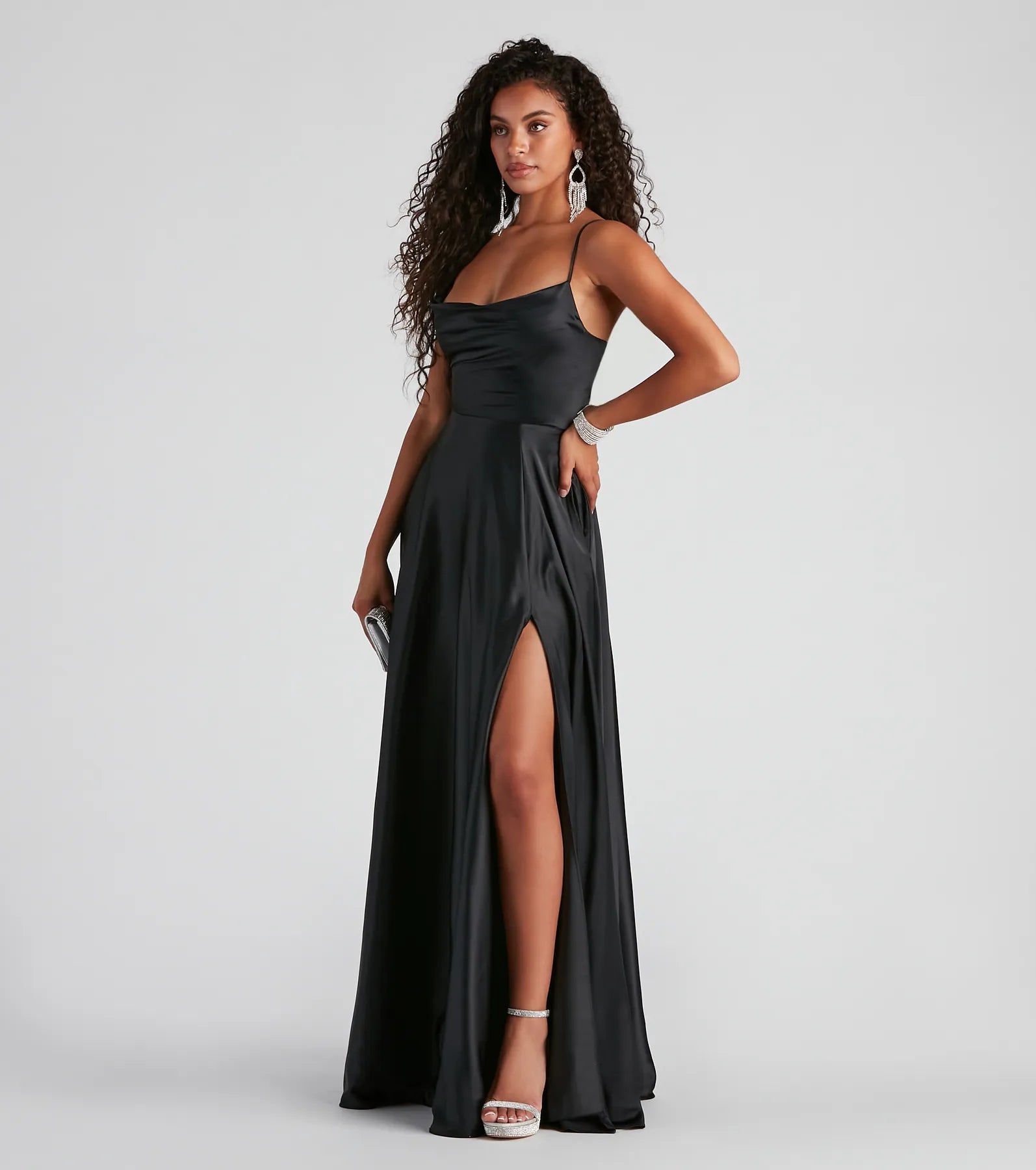 Winslow Formal Satin Lace-Up Dress - Image 16