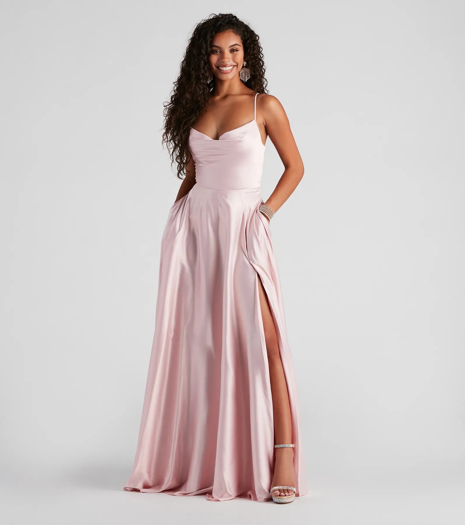 Winslow Formal Satin Lace-Up Dress - Image 18
