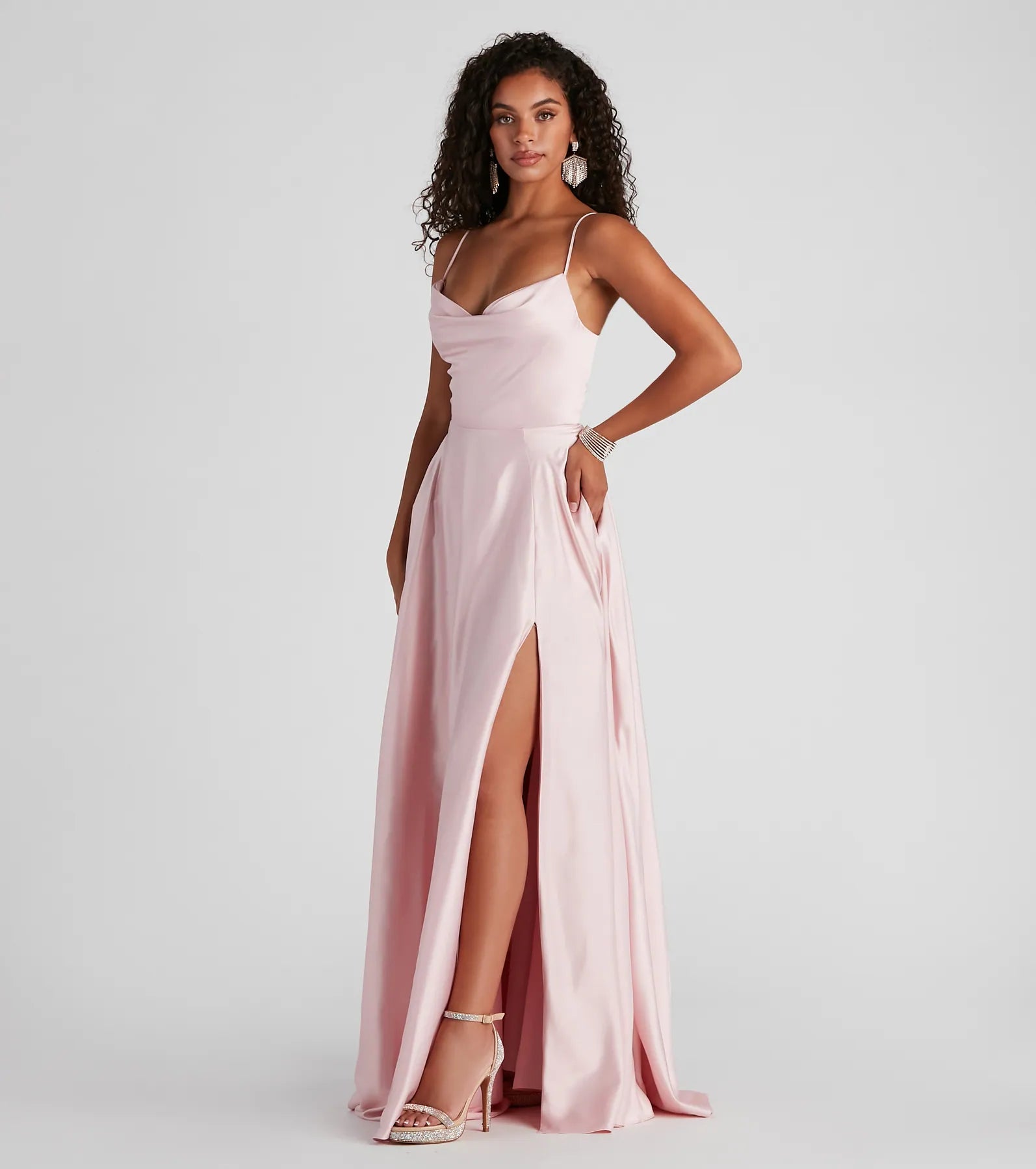 Winslow Formal Satin Lace-Up Dress - Image 20