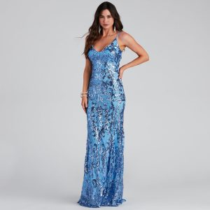 Lila Formal Open-Back Sequin Mermaid Dress - Image 40
