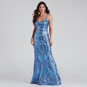 Lila Formal Open-Back Sequin Mermaid Dress - Image 42