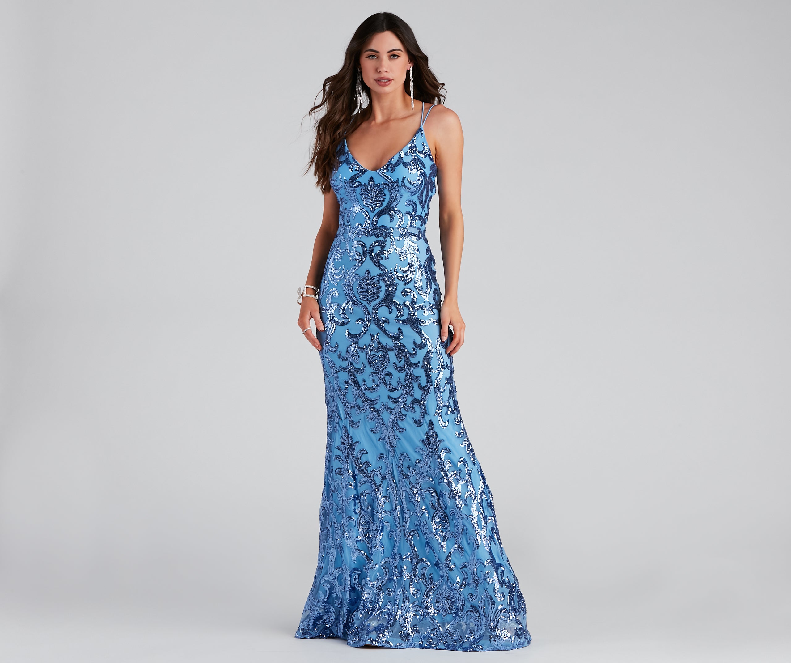 Lila Formal Open-Back Sequin Mermaid Dress - Image 42