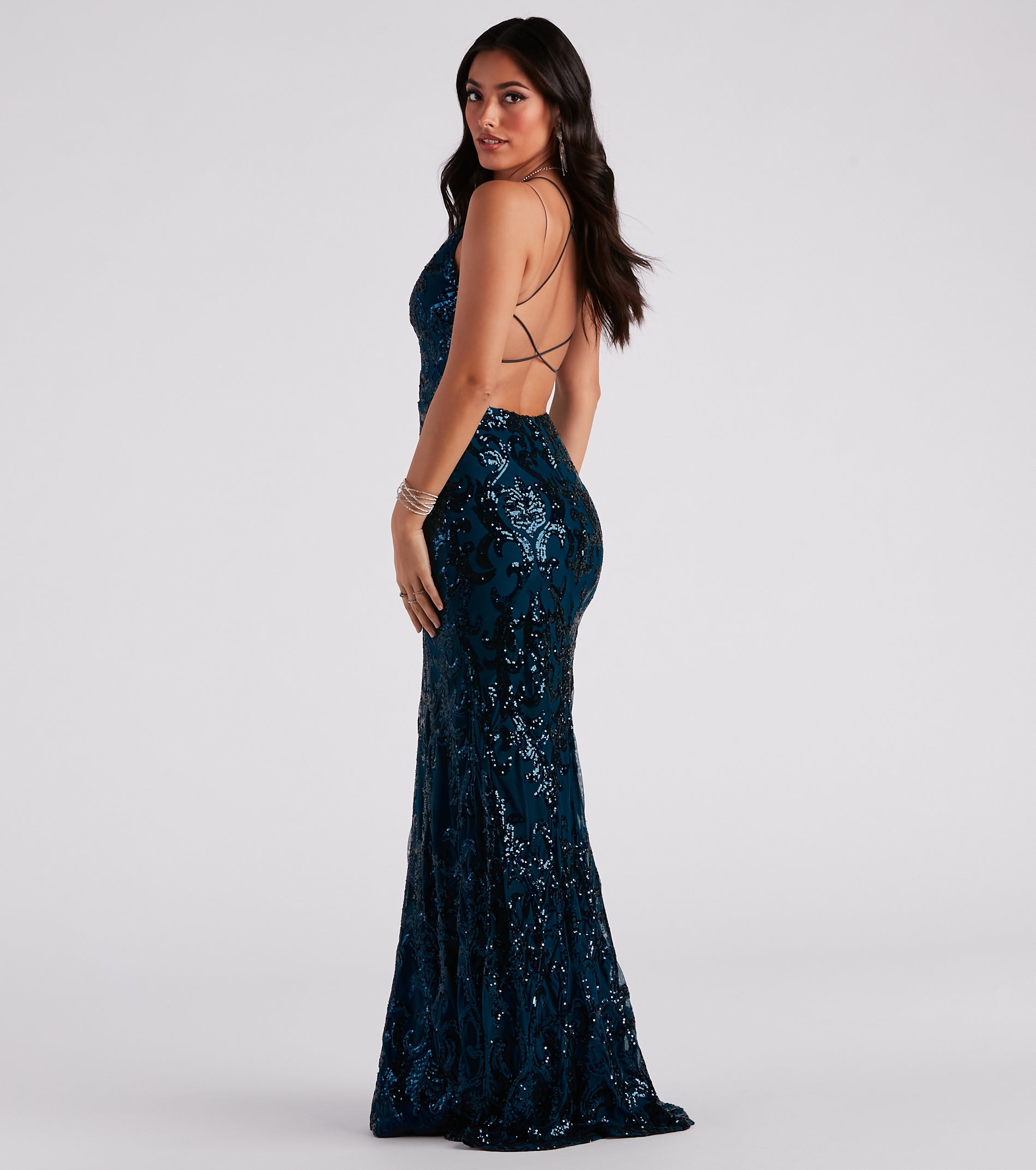 Lila Formal Open-Back Sequin Mermaid Dress - Image 53