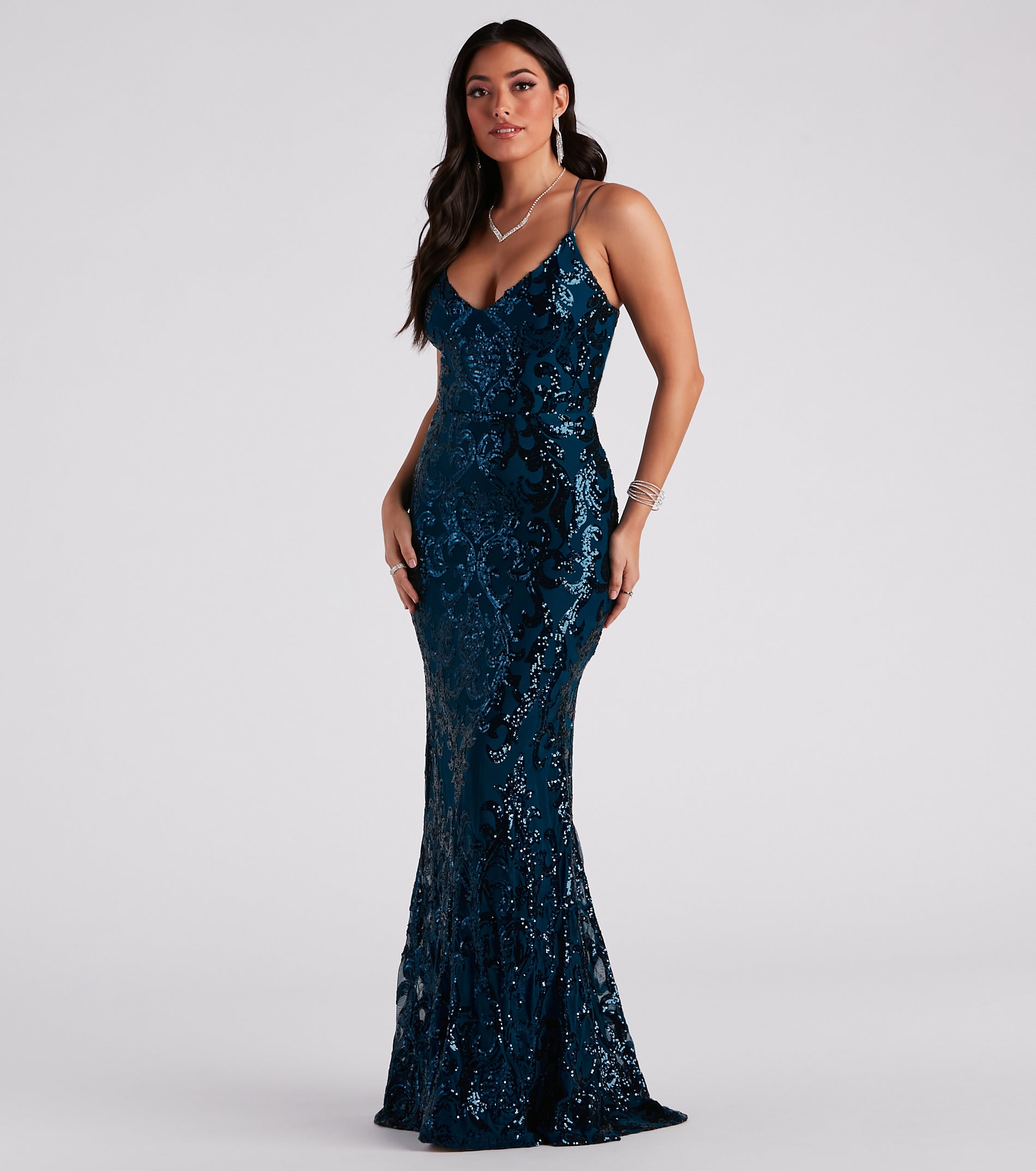 Lila Formal Open-Back Sequin Mermaid Dress - Image 54