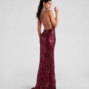 Lila Formal Open-Back Sequin Mermaid Dress - Image 49