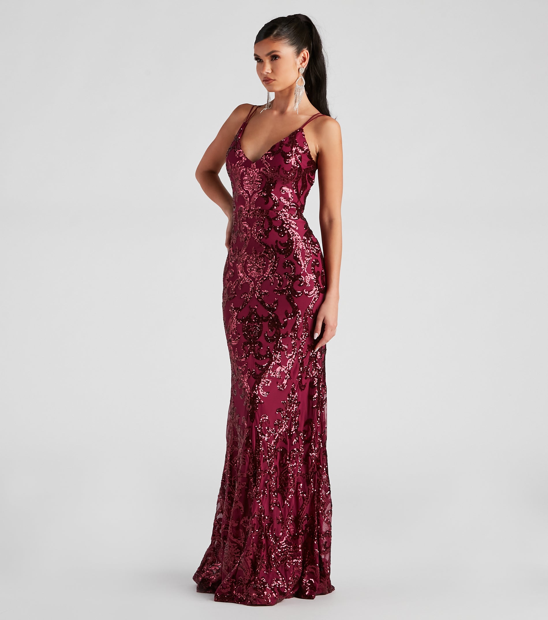 Lila Formal Open-Back Sequin Mermaid Dress - Image 50