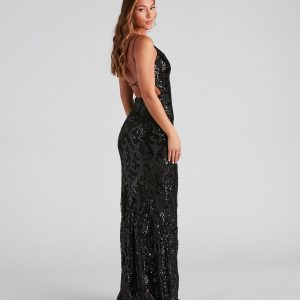 Lila Formal Open-Back Sequin Mermaid Dress - Image 47