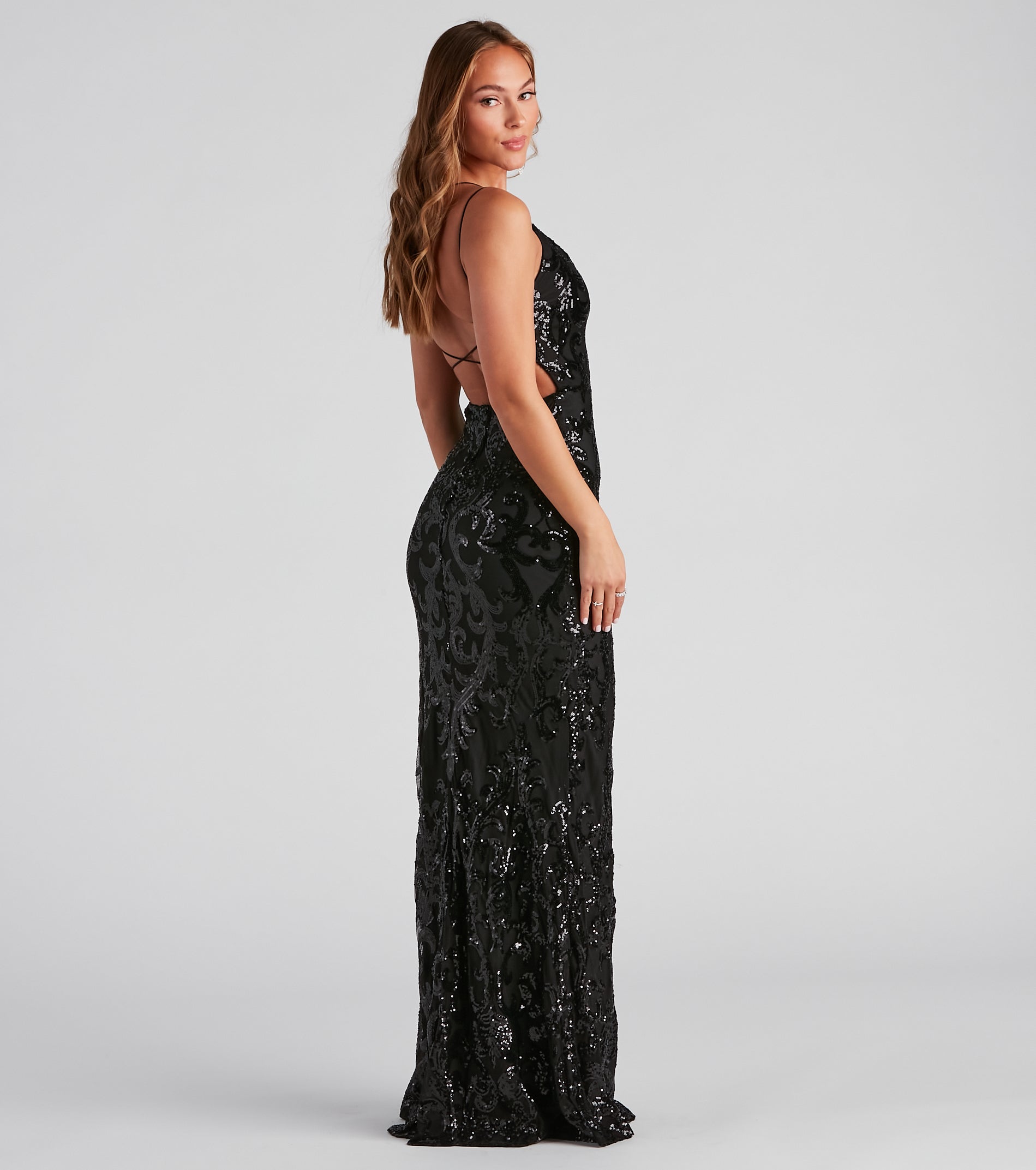 Lila Formal Open-Back Sequin Mermaid Dress - Image 47