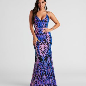 Lila Formal Open-Back Sequin Mermaid Dress - Image 58