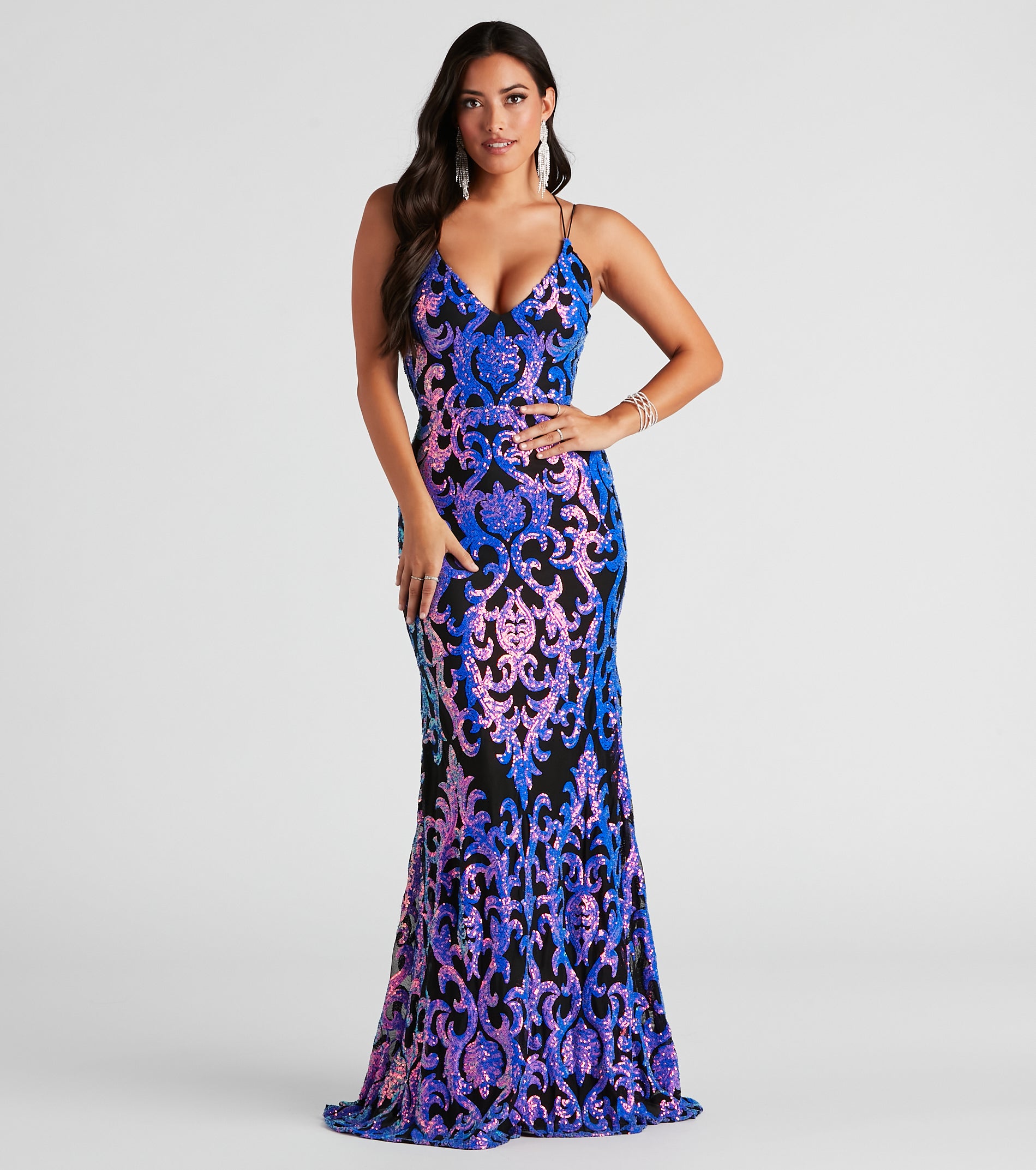 Lila Formal Open-Back Sequin Mermaid Dress - Image 58