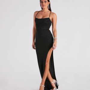 Gloria Formal Glitter Long Dress - Image 3